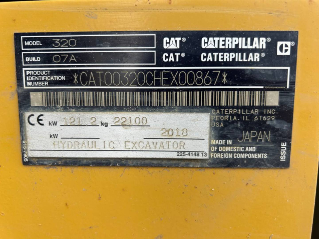 CAT 320 - Pásové rýpadlo: obrázek 5 CAT 320 - Pásové rýpadlo: obrázek 5