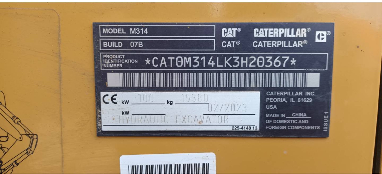 CAT M314 leasing CAT M314: obrázek 6