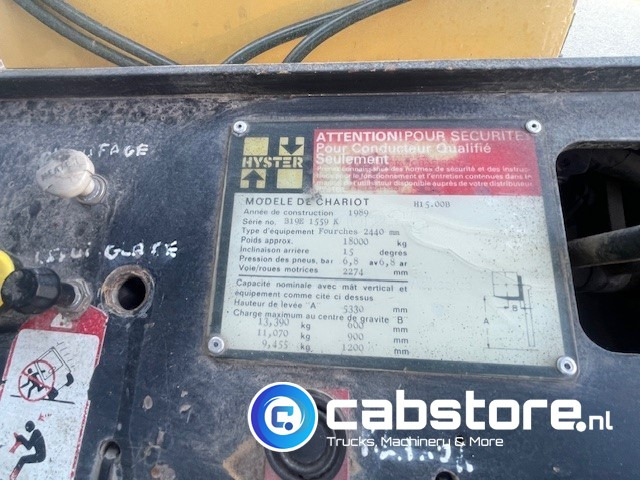 Dieselový vysokozdvižný vozík Hyster H 15.00 B Hyster H 15.00 B Heftruck ( H150D ) - Forklift - Gabelstapler - 15 Ton - Year 1989 - 7035 Hours - Side shift - Fork adjustment: obrázek 11