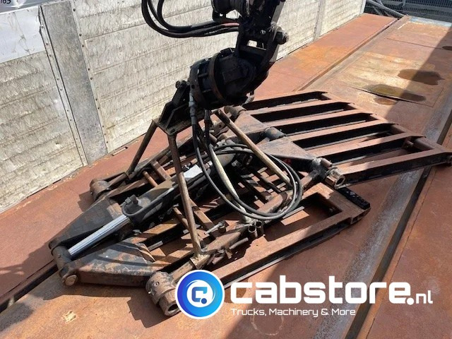 Návěs valník/ Plato Pacton T3-003 3-assige stenen oplegger 2-assen gestuurd + Kennis  Type 14.000 loopkraan - Rotator - stenenklem: obrázek 16