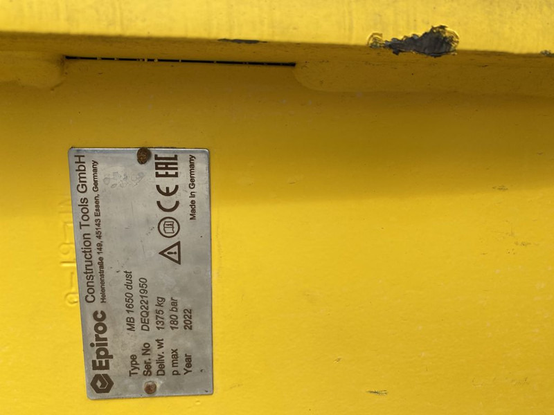 Epiroc MB1650D - Hydraulické kladivo pro Stavební technika: obrázek 1 Epiroc MB1650D - Hydraulické kladivo pro Stavební technika: obrázek 1