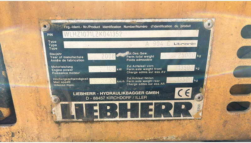 Liebherr A 904 C - Kolesové rýpadlo: obrázek 5 Liebherr A 904 C - Kolesové rýpadlo: obrázek 5