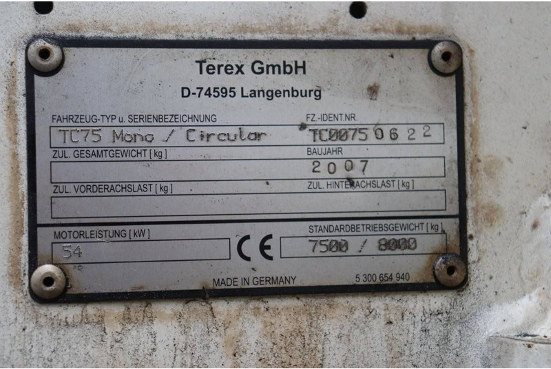 Pásové rýpadlo Terex TC75 Mono: obrázek 19 Pásové rýpadlo Terex TC75 Mono: obrázek 19
