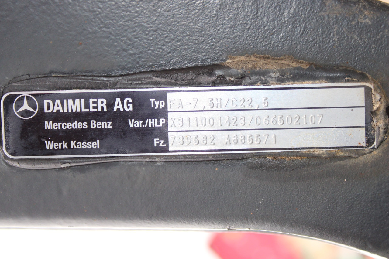 AXA FATA MERCEDES ACTROS HYDRODRIVE FA-7,5H-C22,5 A9603311701, X311001423, A9605530104 - Přední náprava pro Nákladní auto: obrázek 3 AXA FATA MERCEDES ACTROS HYDRODRIVE FA-7,5H-C22,5 A9603311701, X311001423, A9605530104 - Přední náprava pro Nákladní auto: obrázek 3