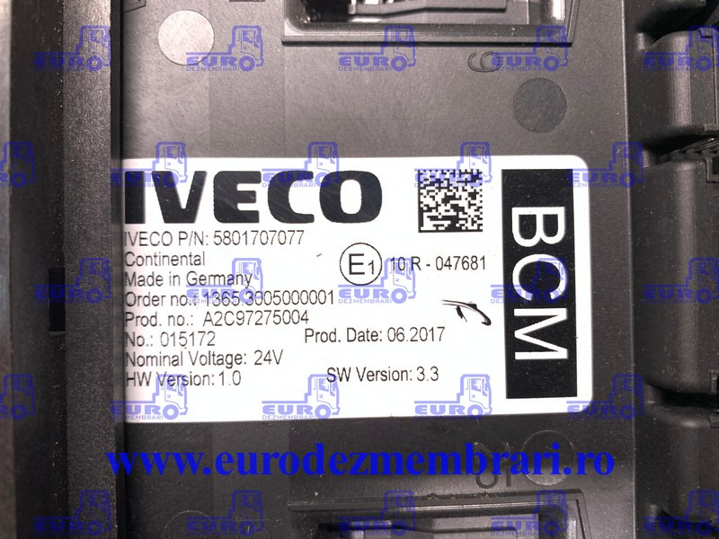 CALCULATOR BCM IVECO 5801707077 - Řídicí blok pro Nákladní auto: obrázek 1 CALCULATOR BCM IVECO 5801707077 - Řídicí blok pro Nákladní auto: obrázek 1