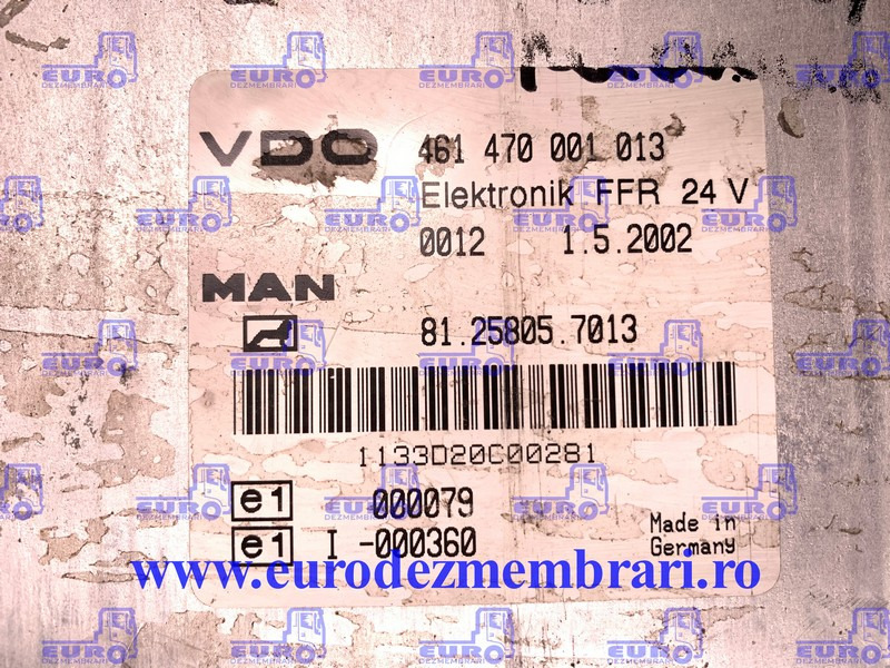 CALCULATOR KIT PORNIRE MAN TGA D28 510CP 0281001761 - Řídicí blok pro Nákladní auto: obrázek 3 CALCULATOR KIT PORNIRE MAN TGA D28 510CP 0281001761 - Řídicí blok pro Nákladní auto: obrázek 3