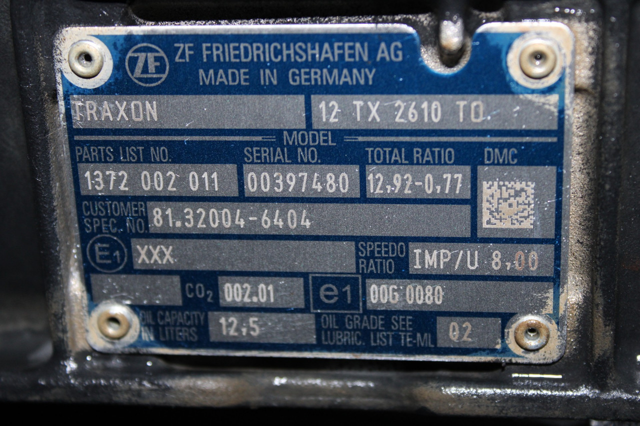 CUTIE DE VITEZE MAN TGS 8*4 TRAXON 12 TX 2610 TO 81.32004.6404 R12.92-0.77 AUTOMATA FATA RETARDER - Převodovka pro Nákladní auto: obrázek 5 CUTIE DE VITEZE MAN TGS 8*4 TRAXON 12 TX 2610 TO 81.32004.6404 R12.92-0.77 AUTOMATA FATA RETARDER - Převodovka pro Nákladní auto: obrázek 5