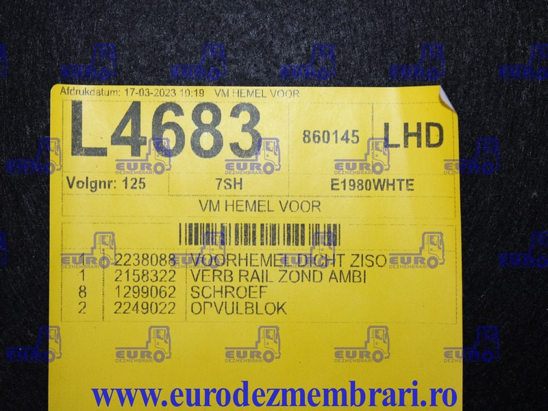 ELEMENT INTERIOR CABINA DAF XF XG 2238088, 2158322 - Kabina a interiér pro Nákladní auto: obrázek 4 ELEMENT INTERIOR CABINA DAF XF XG 2238088, 2158322 - Kabina a interiér pro Nákladní auto: obrázek 4