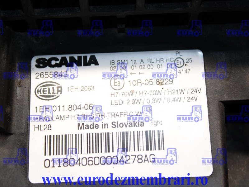 FAR DREAPTA SCANIA NGS 2655843, 2379894 - Světlomet pro Nákladní auto: obrázek 3 FAR DREAPTA SCANIA NGS 2655843, 2379894 - Světlomet pro Nákladní auto: obrázek 3