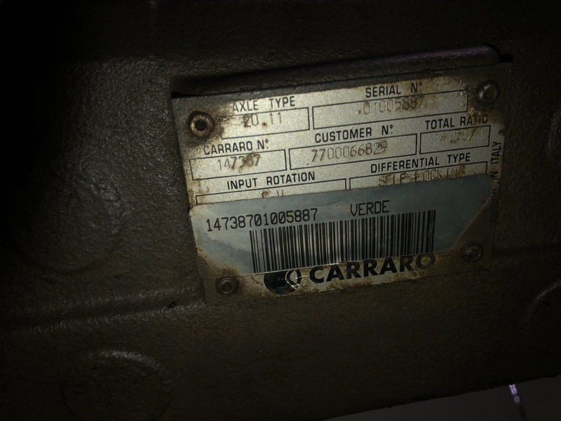 Claas CARRARO AXLE TYPE 20.11 - Náprava a díly: obrázek 3 Claas CARRARO AXLE TYPE 20.11 - Náprava a díly: obrázek 3