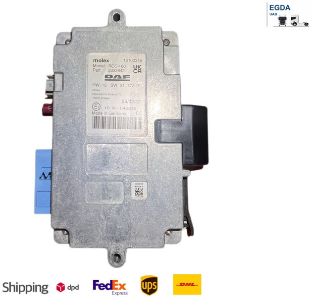 DAF Molex RCC-160 - Řídicí blok: obrázek 1 DAF Molex RCC-160 - Řídicí blok: obrázek 1