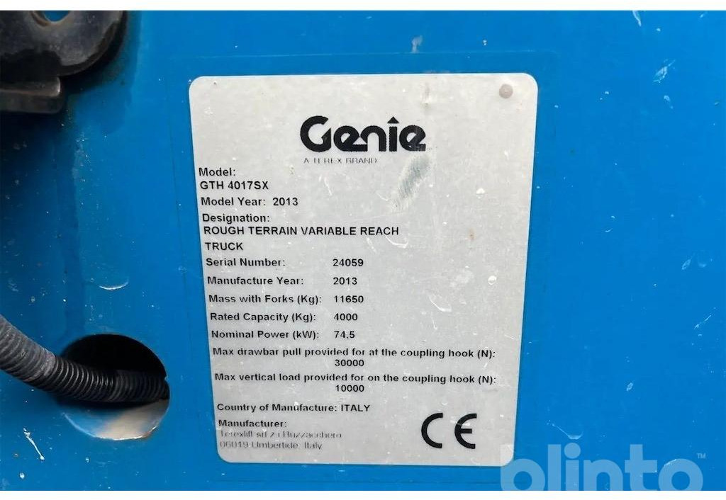 Teleskopický manipulátor Genie GTH 4017 SX: obrázek 23