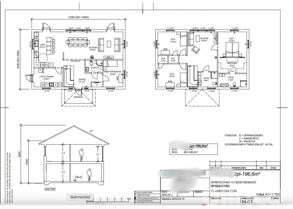 Lägenergihus 2 plan 196.6m2 - Jiná technika: obrázek 2 Lägenergihus 2 plan 196.6m2 - Jiná technika: obrázek 2