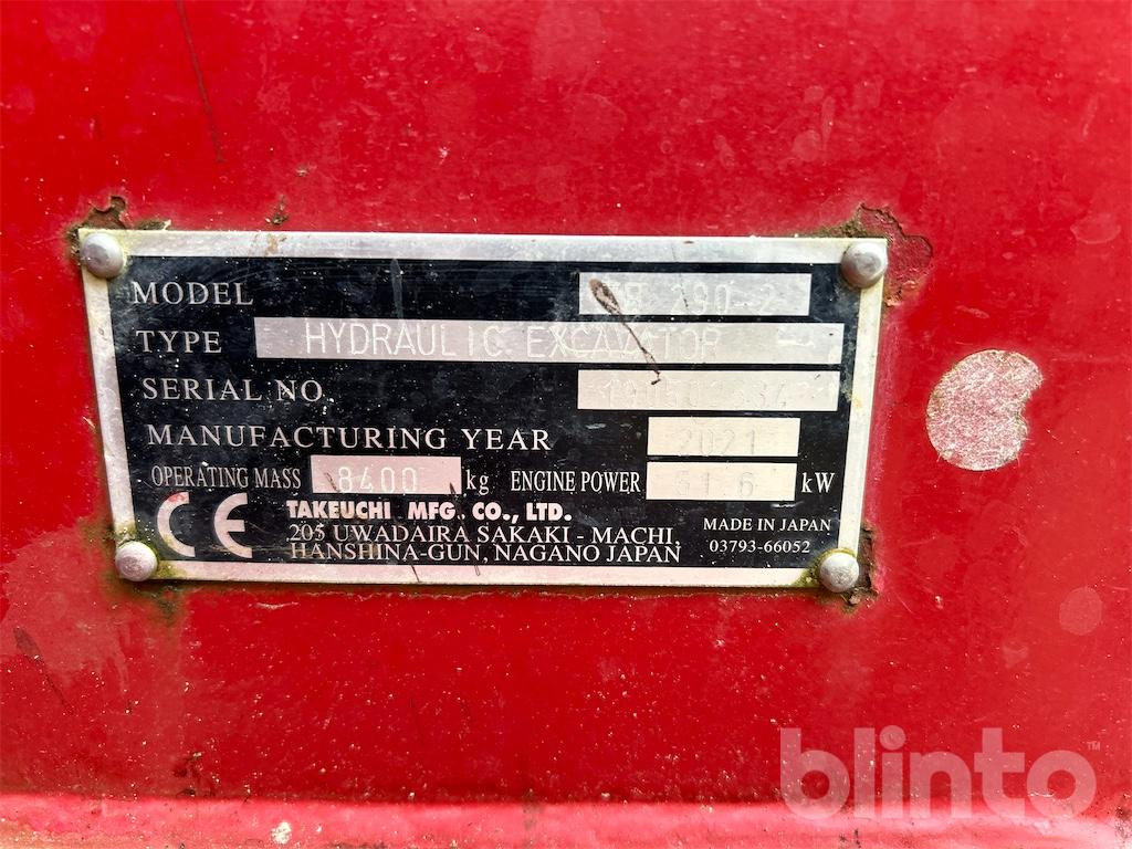 Takeuchi TB290-2CV V4 (2021) - Mini rýpadlo: obrázek 5 Takeuchi TB290-2CV V4 (2021) - Mini rýpadlo: obrázek 5