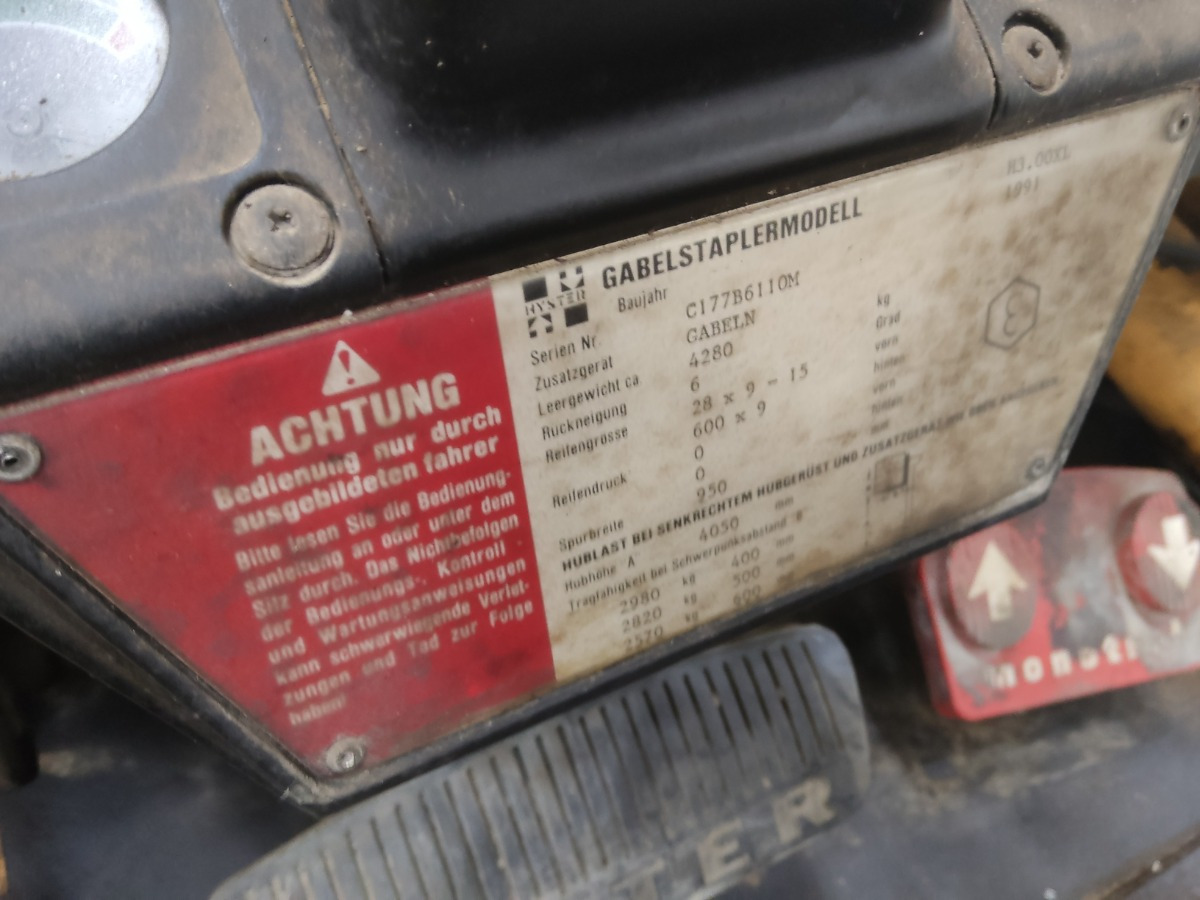 Hyster H3.00XL - Dieselový vysokozdvižný vozík: obrázek 5 Hyster H3.00XL - Dieselový vysokozdvižný vozík: obrázek 5
