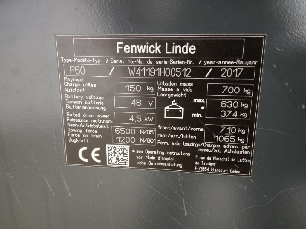 Linde P60 - Elektrický tahač: obrázek 5 Linde P60 - Elektrický tahač: obrázek 5