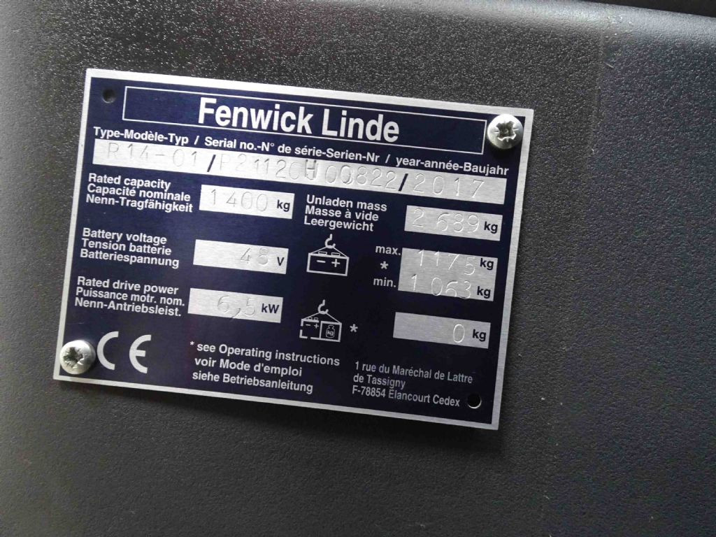 Linde R14-01 - Retrak: obrázek 5 Linde R14-01 - Retrak: obrázek 5