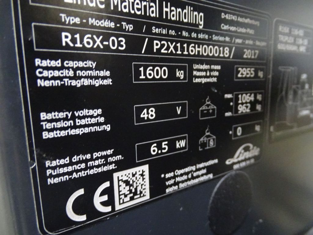Linde R16X-03 - Retrak: obrázek 5 Linde R16X-03 - Retrak: obrázek 5