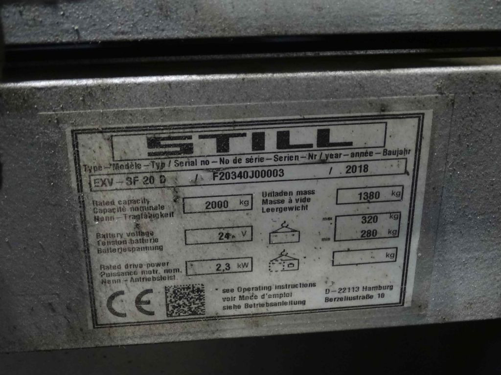 Still EXV-SF20D - Stohovací vozík: obrázek 5 Still EXV-SF20D - Stohovací vozík: obrázek 5