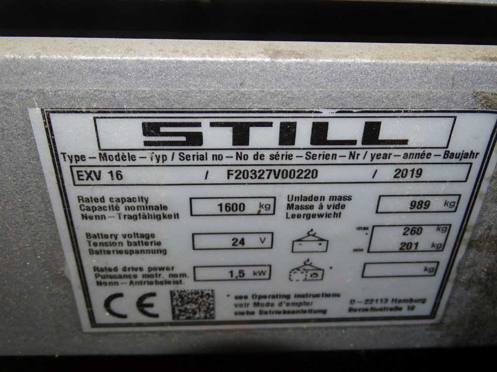 Still EXV16 - Stohovací vozík: obrázek 5 Still EXV16 - Stohovací vozík: obrázek 5