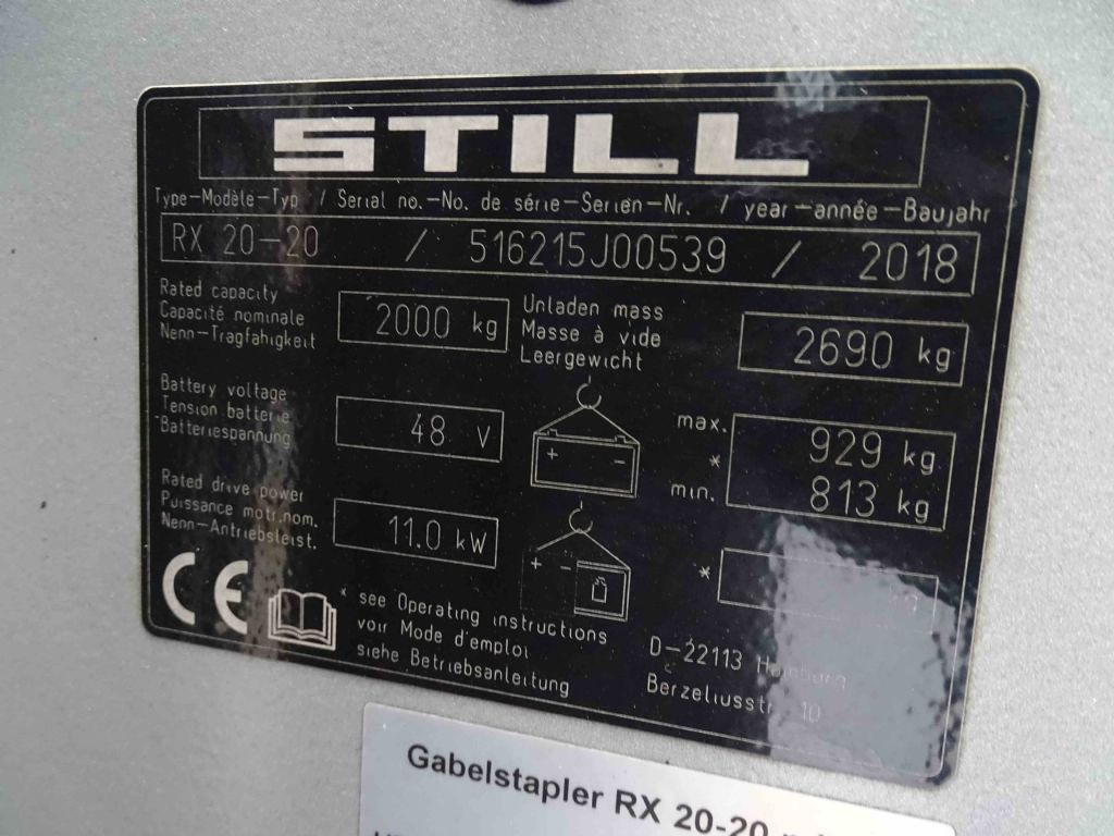 Still RX20-20 - Elektrický vysokozdvižný vozík: obrázek 5 Still RX20-20 - Elektrický vysokozdvižný vozík: obrázek 5