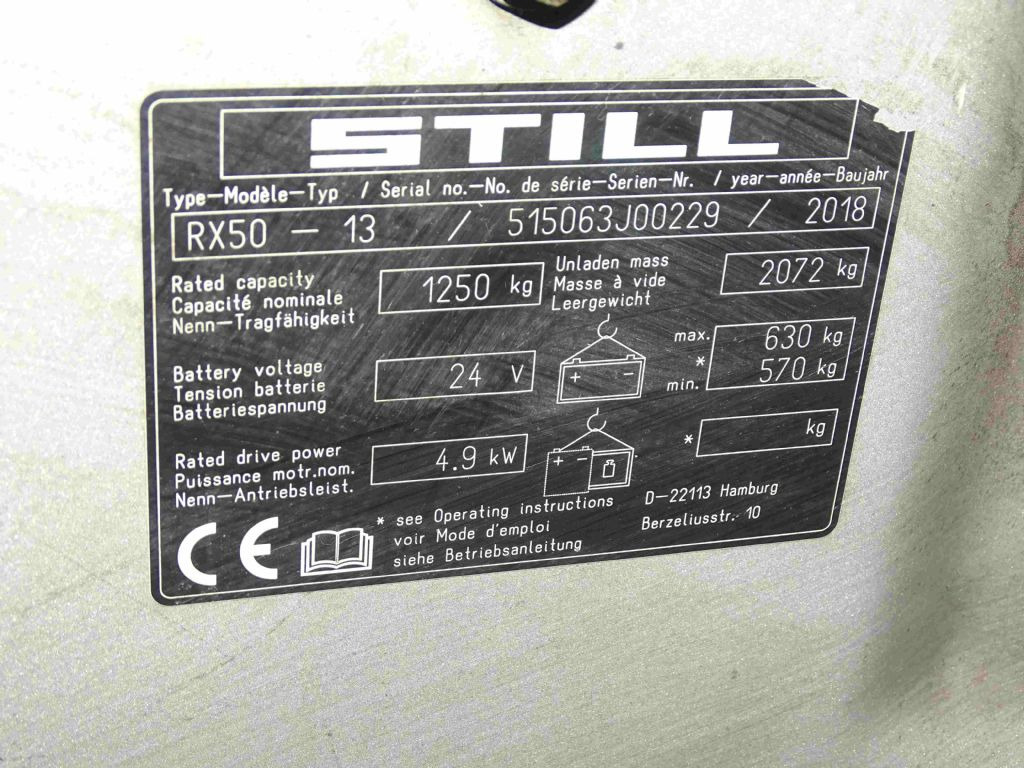 Still RX50-13 - Elektrický vysokozdvižný vozík: obrázek 5 Still RX50-13 - Elektrický vysokozdvižný vozík: obrázek 5