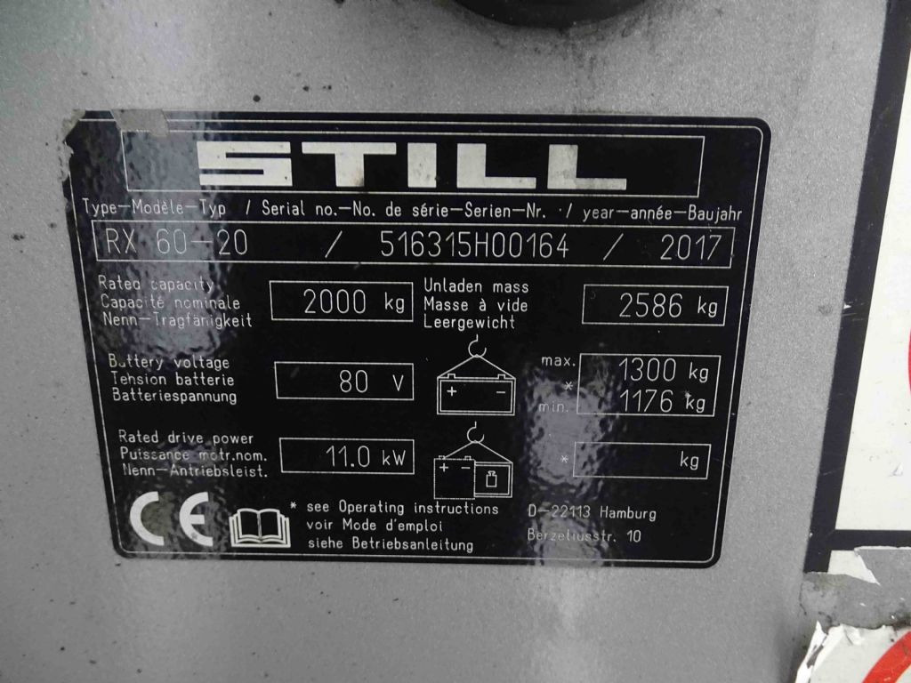 Still RX60-20 - Elektrický vysokozdvižný vozík: obrázek 5 Still RX60-20 - Elektrický vysokozdvižný vozík: obrázek 5