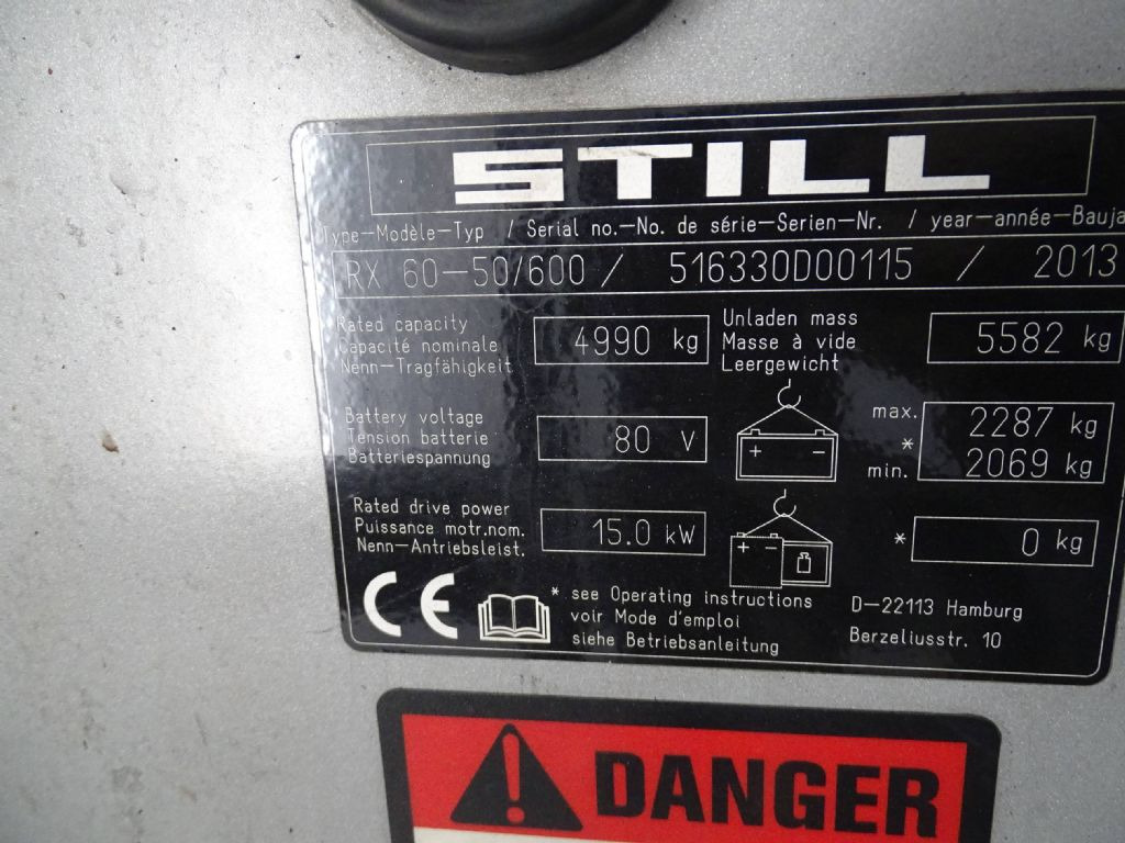 Still RX60-50/600 - Elektrický vysokozdvižný vozík: obrázek 5 Still RX60-50/600 - Elektrický vysokozdvižný vozík: obrázek 5