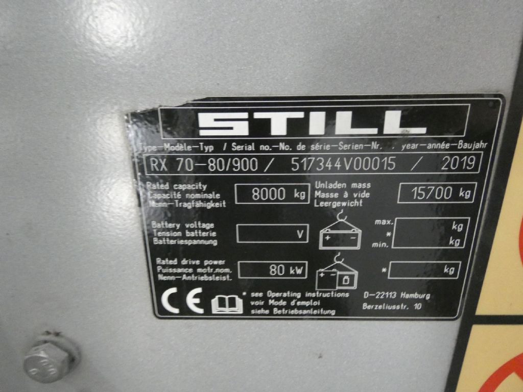 Still RX70-80/900 - Dieselový vysokozdvižný vozík: obrázek 5 Still RX70-80/900 - Dieselový vysokozdvižný vozík: obrázek 5