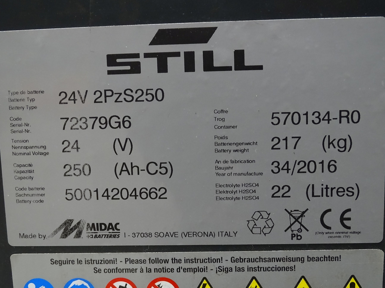 Weitere 2XBATTERIEN - Akumulátor pro Manipulační technika: obrázek 5 Weitere 2XBATTERIEN - Akumulátor pro Manipulační technika: obrázek 5