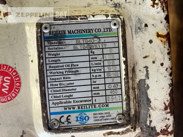 BEILITE Machinery Co., Ltd. Beili Hammer BLTB40 - Hydraulické kladivo pro Stavební technika: obrázek 3 BEILITE Machinery Co., Ltd. Beili Hammer BLTB40 - Hydraulické kladivo pro Stavební technika: obrázek 3