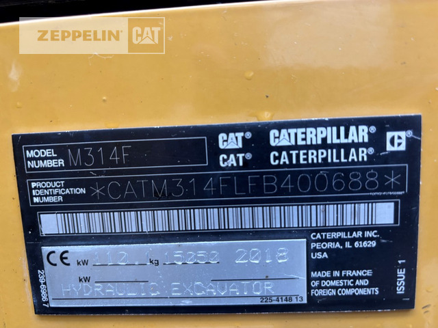 Cat M314F - Kolesové rýpadlo: obrázek 2 Cat M314F - Kolesové rýpadlo: obrázek 2