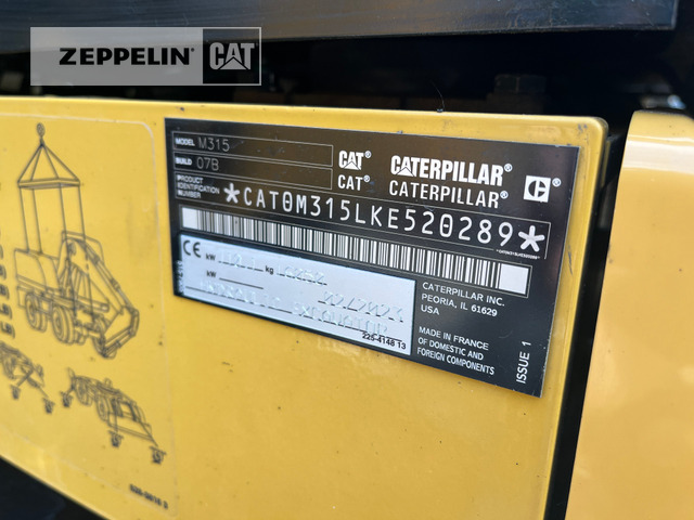 Cat M315-07A - Kolesové rýpadlo: obrázek 2 Cat M315-07A - Kolesové rýpadlo: obrázek 2
