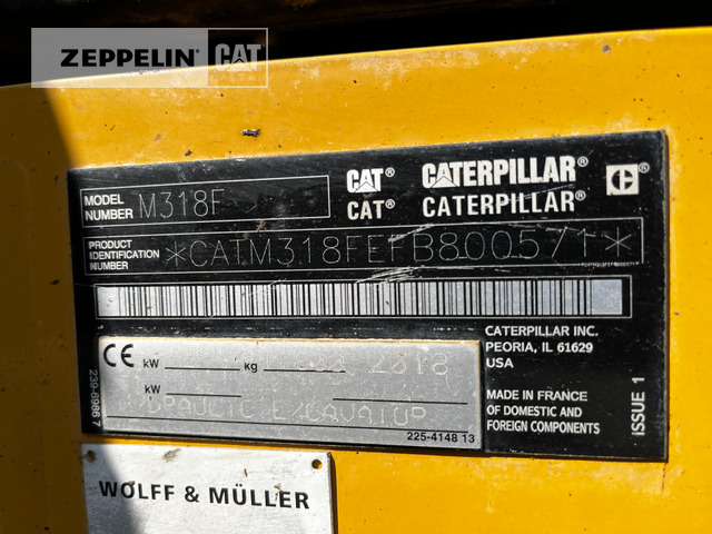 Kolesové rýpadlo Cat M318F: obrázek 38
