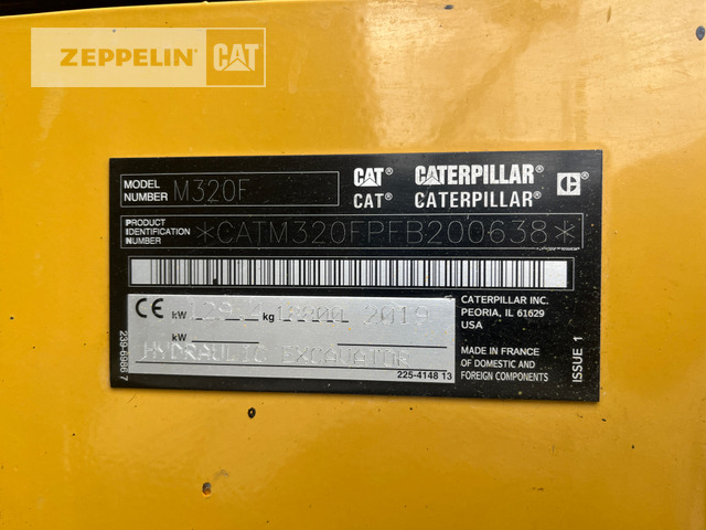 Kolesové rýpadlo Cat M320F: obrázek 10