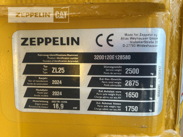 Zeppelin ZL25 - Kolový nakladač: obrázek 5 Zeppelin ZL25 - Kolový nakladač: obrázek 5
