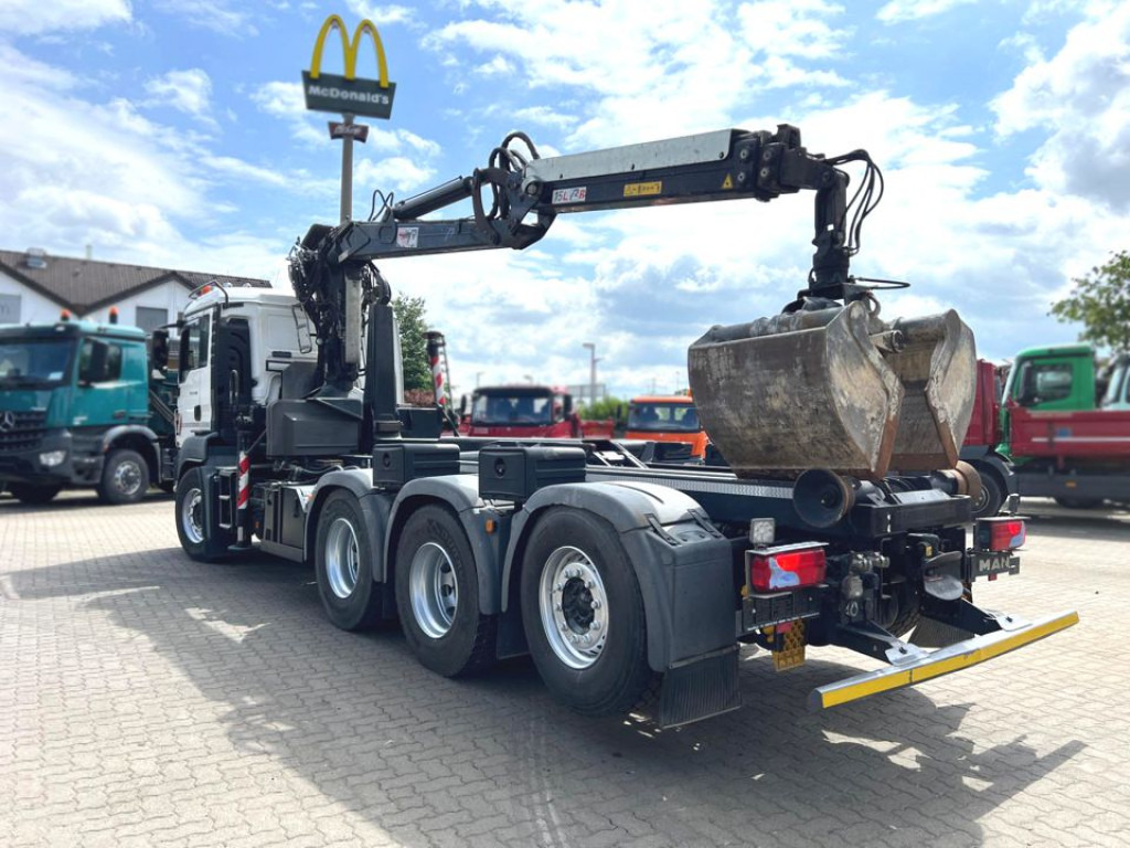Hákový nosič kontejnerů, Auto s hydraulickou rukou MAN TG-S 35.480 8x4 BL Abrollkipper mit Kran Penz-15L9.80+Meiller RK 30.60L  Lenk-Lift Achse: obrázek 10