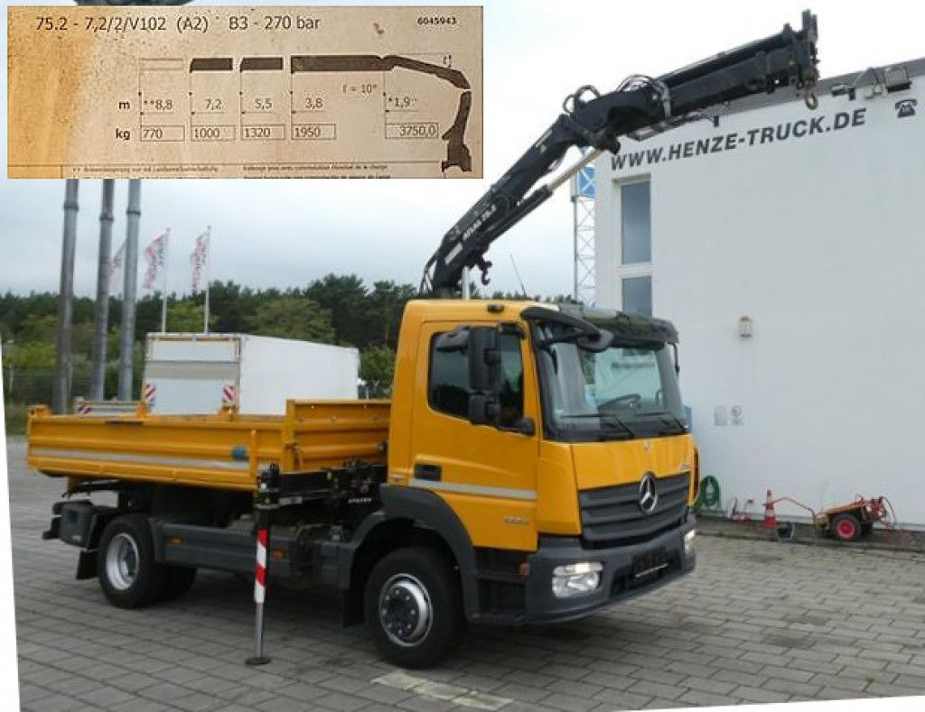 Mercedes-Benz Atego 1224 K 2-Achs Kipper Kran 2x Hdr Ausschub - Sklápěč, Auto s hydraulickou rukou: obrázek 2 Mercedes-Benz Atego 1224 K 2-Achs Kipper Kran 2x Hdr Ausschub - Sklápěč, Auto s hydraulickou rukou: obrázek 2
