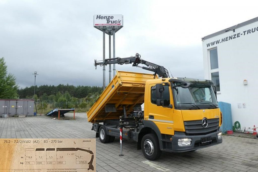 Mercedes-Benz Atego 1224 K 2-Achs Kipper Kran 2x Hdr Ausschub - Sklápěč, Auto s hydraulickou rukou: obrázek 1 Mercedes-Benz Atego 1224 K 2-Achs Kipper Kran 2x Hdr Ausschub - Sklápěč, Auto s hydraulickou rukou: obrázek 1